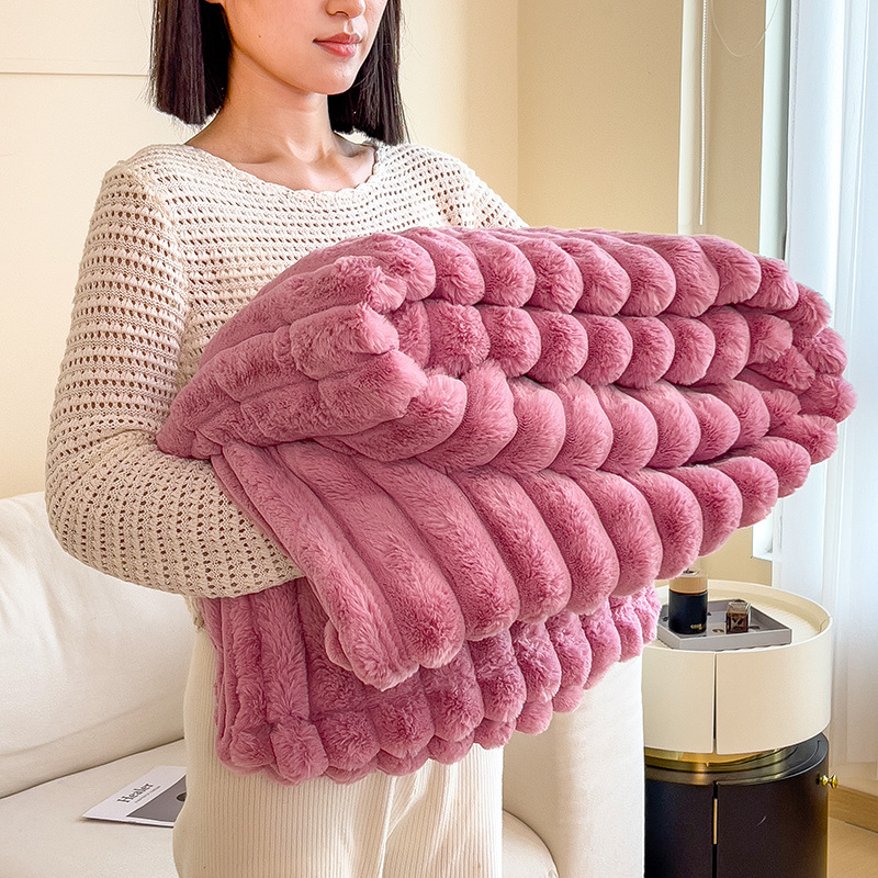 2025 invierno engrosado mantas de algodón de algodón de alto peso mantas cálidas mantas de siesta única mantas de sofá mantas de oficina