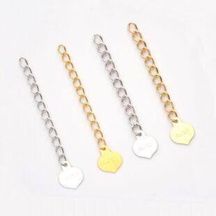 18K Gold Extension Tail Chain Classic Style DIY Accessories Au750 Necklace Tail Chain Factory Direct Sales Wholesale