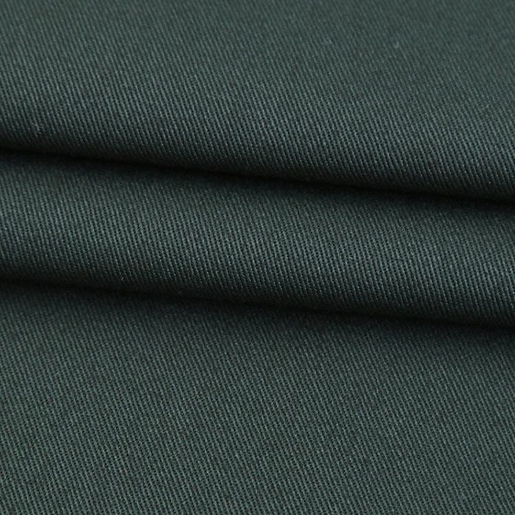 Bajo MOQ tejido de color sólido 100% algodón tela de ropa de trabajo twill