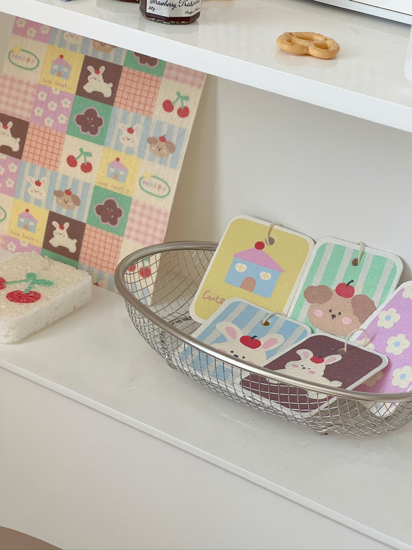 7g Weight Cleaning Cloths Kitchen and drinking utensils 1 Piece Quantity wood fiber Material Animal Pattern Unisex Gender Cute Style Cute Animal Wood Fiber Cleaning Cloths 1 Piece 4