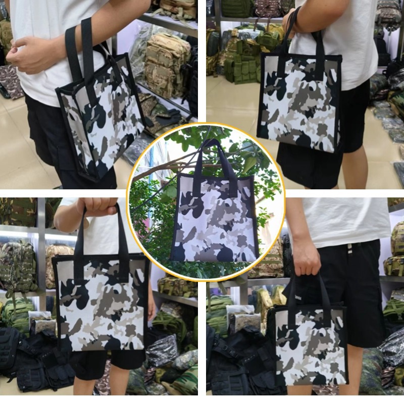 Bolsa de almacenamiento de camping al aire libre personalizada para viajes, ciclismo, cartera deportiva, camuflaje, bolsa de herramientas de gran capacidad, bolsa colgante impermeable