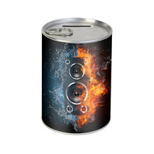 橙象制罐厂家外贸出口创意钱罐 马口铁音响零钱罐 学生零钱储蓄罐