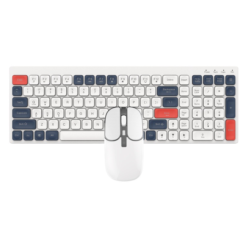 Bluetooth 2,4G de modo dual de carga mudo teclado inalámbrico y ratón traje teléfono móvil tableta Oficina inalámbrica Bluetooth teclado y ratón