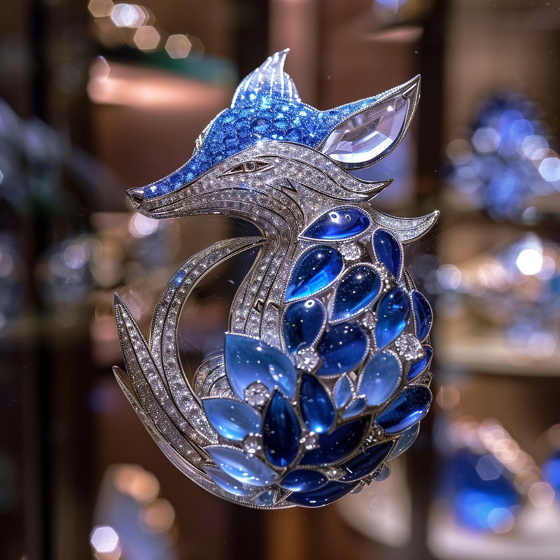 Spilla pendente a farfalla blu di alta qualità, personalizzazione di alta qualità, gioielleria a duplice scopo._voghion.com