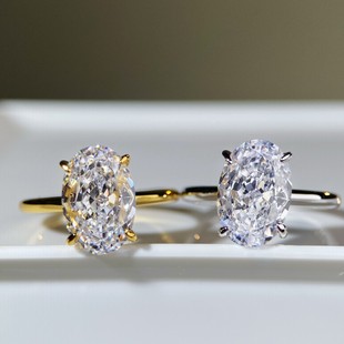 �羳����S925���y��ָŮ���������ӵ�8X12�����荽��18K�S��