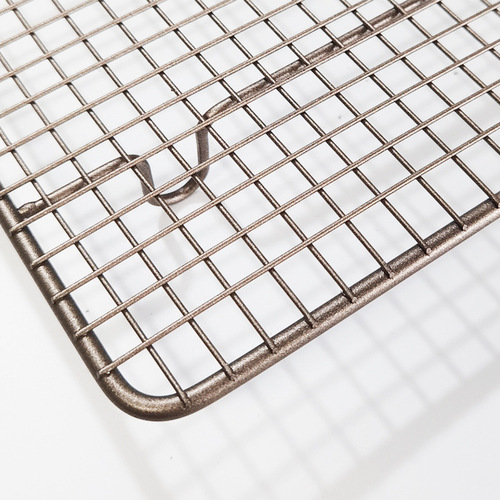 Thickened large cake cooling rack champagne gold rectangular bread drying net non-stick toast rack baking rack