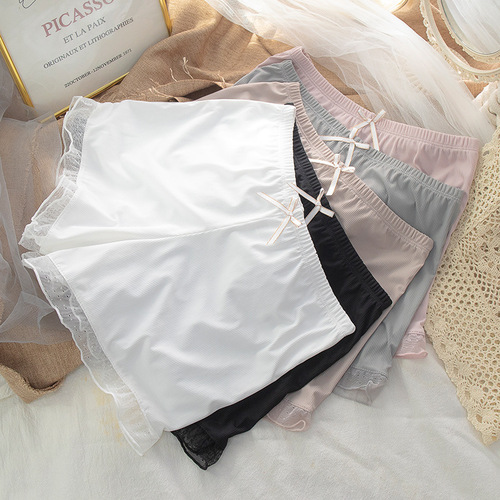 Double layer wearable anti-exposure safety pants for women new lace large size leggings loose shorts  new products