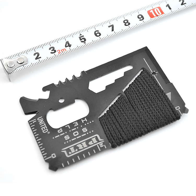 户外多功能不锈钢工具卡军刀卡工具卡片刀具不锈钢绳子救生卡片具