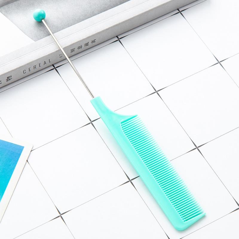 Diyビーズ櫛のプラスチックの尖った尾の櫛の家庭用の髪の廊下の鋼の針は歯に沿って髪を巻いて髪を梳くツールです。|undefined
