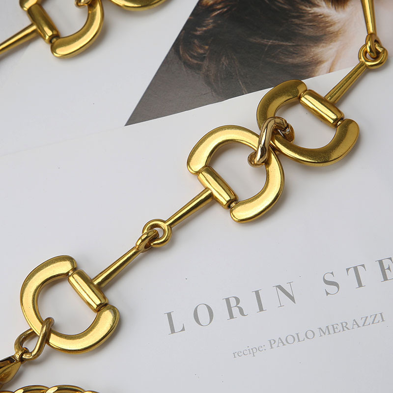 Streetwear Geometric Metal Plating Women's Chain Belts display picture 6