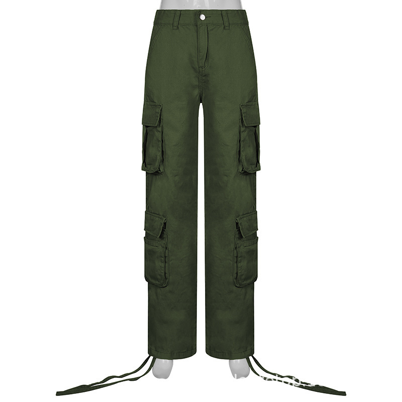 American Street overol verano de las mujeres 2022 transfronteriza europea y americana Vibe estilo nuevo funcional sueltos pantalones casuales mujeres