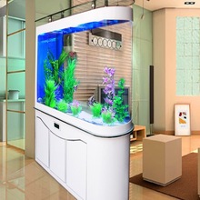 子弹头u新款公司客厅家用屏风鱼缸底下过滤静音免换水大 大型