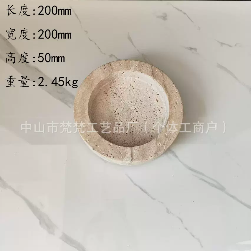 简约风天然大理石绿植花盆售楼部茶几植物花器软装家居装饰摆件