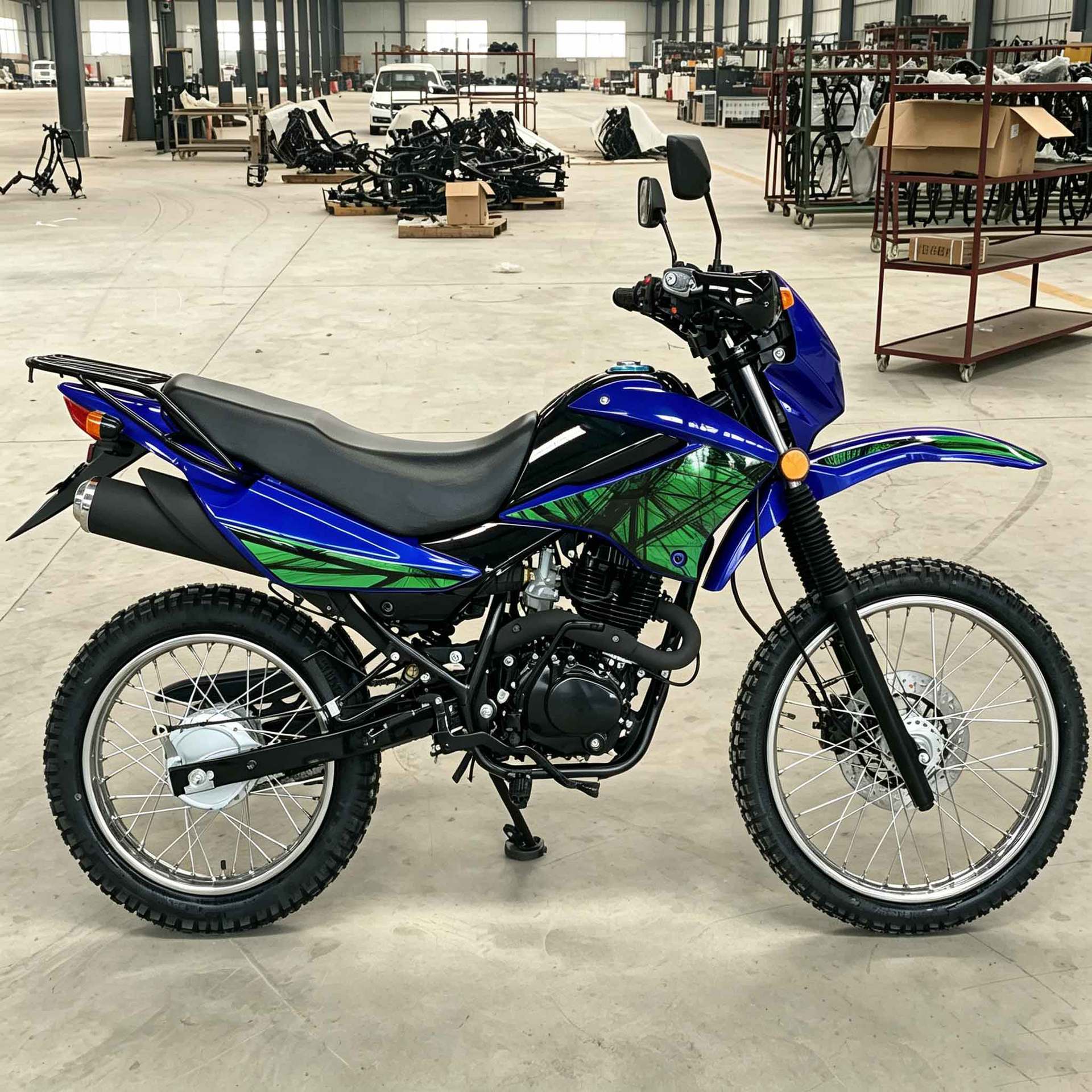 Adult Off-Road Motorcycle with Fuel-Powered Leather Seat, Cargo Rack, and Tail Rack, Exclusively for Export Sports-Style Two-Wheeled Vehicles