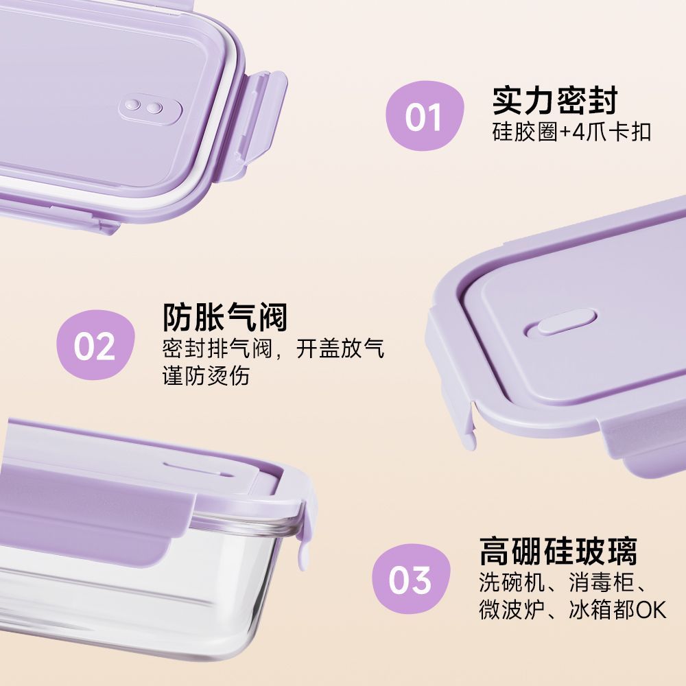 Caja de almuerzo de vidrio para oficina 2025 nuevo calentamiento de microondas resistente a altas temperaturas empaque con cubierta caja de almuerzo aislante