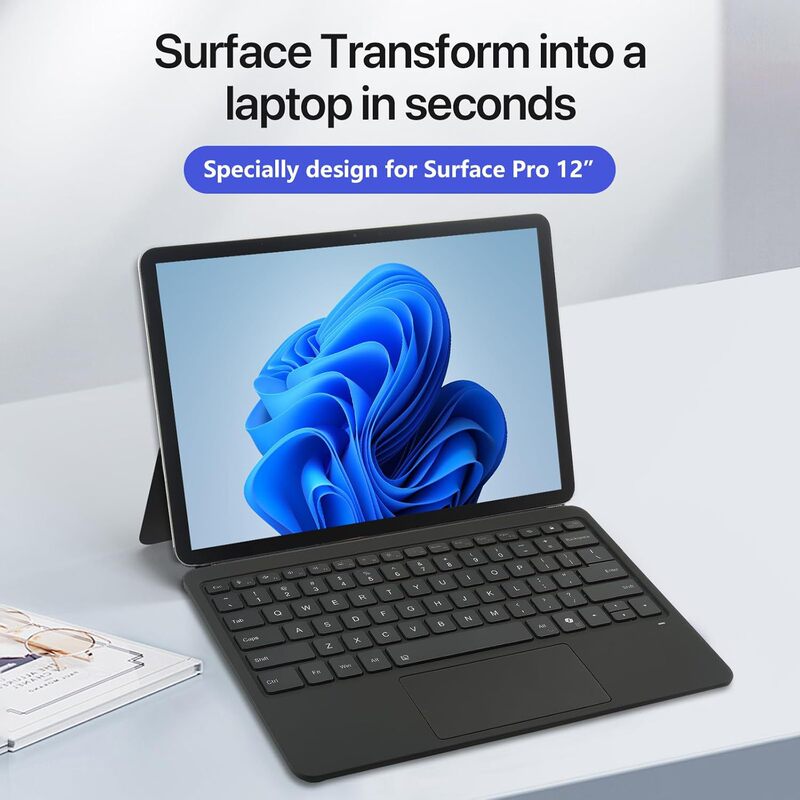 Suitable for Surface Pro12 Bluetooth Keyboard Microsoft Pro 12 Touch Colorful Backlight Magic Keyboard