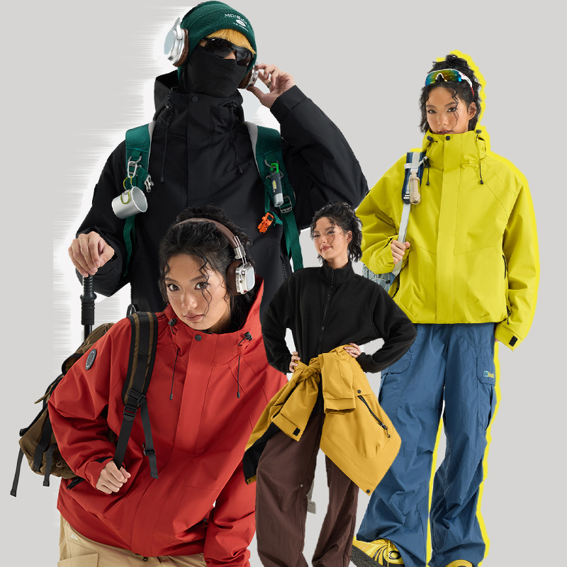 New Style Women's Three-In-One Windproof and Waterproof Outdoor Hiking Jacket for Men, Detachable Jacket for Mountaineering, Group Purchase