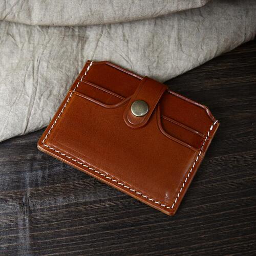 Original handmade men's genuine leather pickup bag, cowhide pickup bag, ultra-thin driver's license cover, multiple card slots, business card bag, ID bag for women