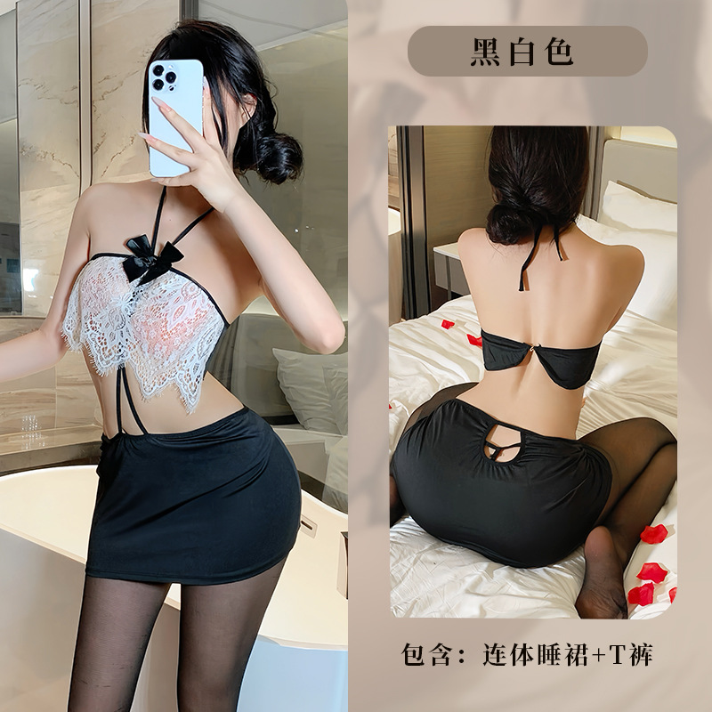 점프수트 + 끈팬티