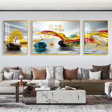 家和富贵三联挂画新中式客厅装饰画现代简约沙发背景墙挂画壁画