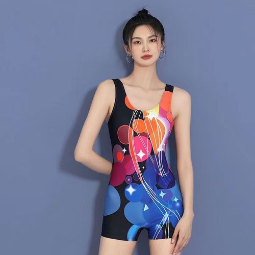 Women's one-piece swimsuit for summer racing, slimming, conservative, and beautiful, suitable for plus-size women.