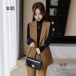 【高级感无袖】西装马甲套装女春秋新款职业装气质时尚两件套显瘦