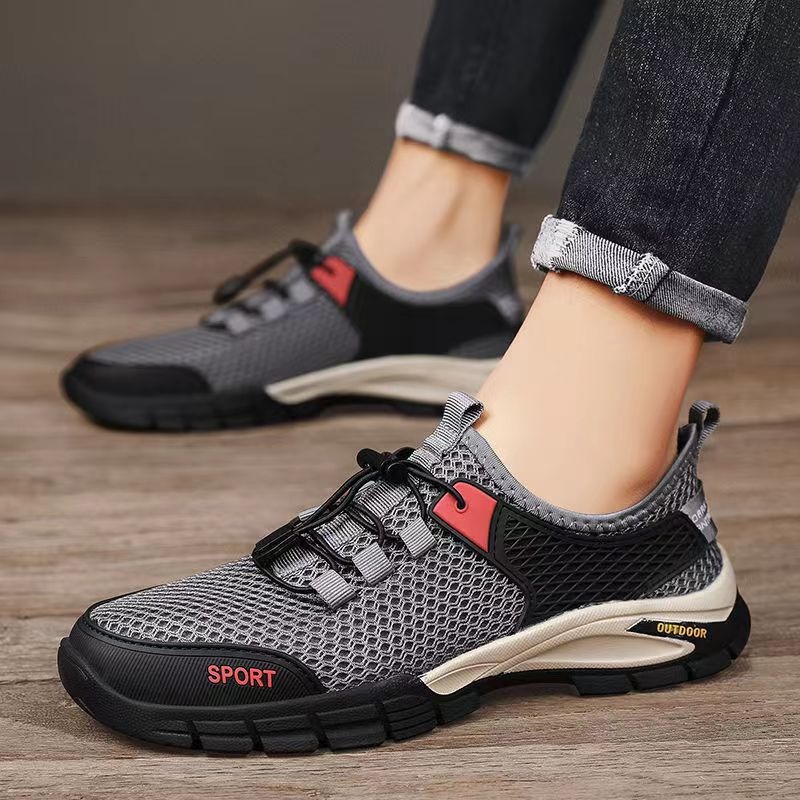 Zapatos de rastreo para hombre nuevo verano transpirable casual Baita zapatos de gran tamaño para hombre malla zapatillas de senderismo al aire libre