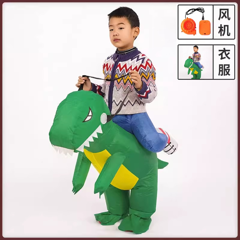 Dinosaurio de los niños ropa inflable niños adultos ropa de Halloween dinosaurio Monte dibujos animados divertido rendimiento ropa