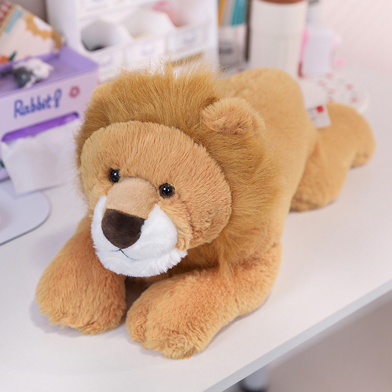 Simulación transfronteriza león muñeca juguete de peluche lindo animal regalo de cumpleaños muñeca acompañante muñeca image 6