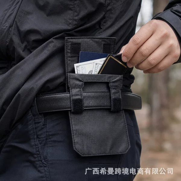 Casual mini coin purse and card holder, popular cross-border product, can hold documents, mini card holder for waist, suitable for coins, passport, and cash