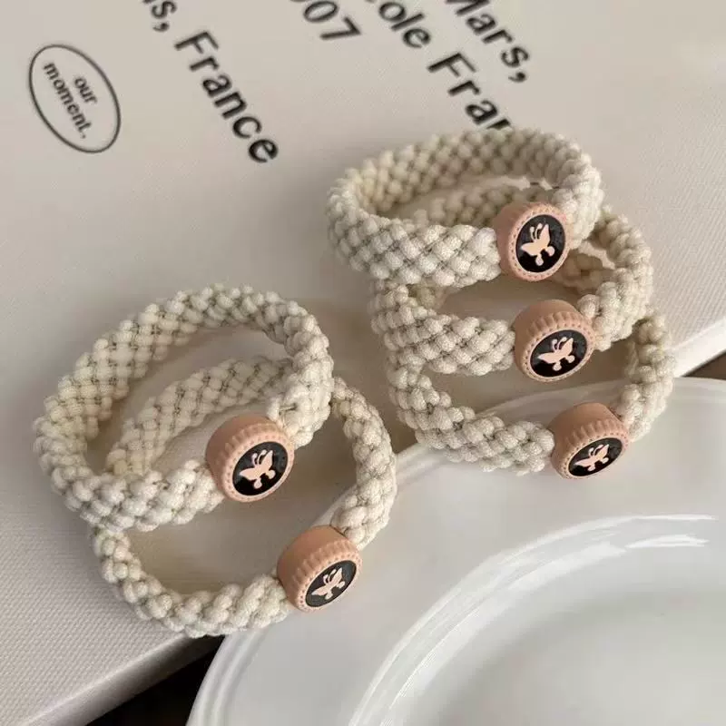 Elastic sports rostometer for gym, ponytail, durable hair rope, harmless hair accessory, no hair damage