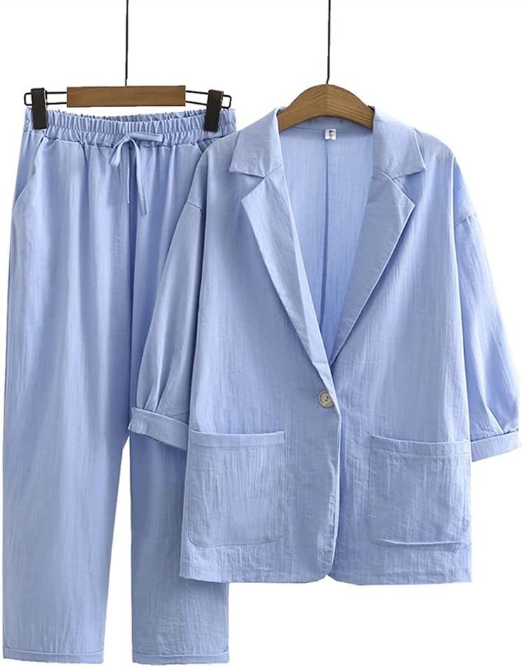 Casual Solid Color Pants Sets Cotton And Linen Pocket Pants Sets Two-piece Sets display picture 3