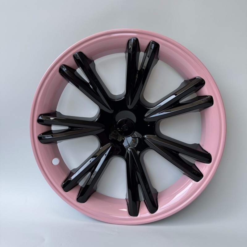 Tesla – Tesla Model Hub cover - y-19-inch-cherry-pink-white-logo-four