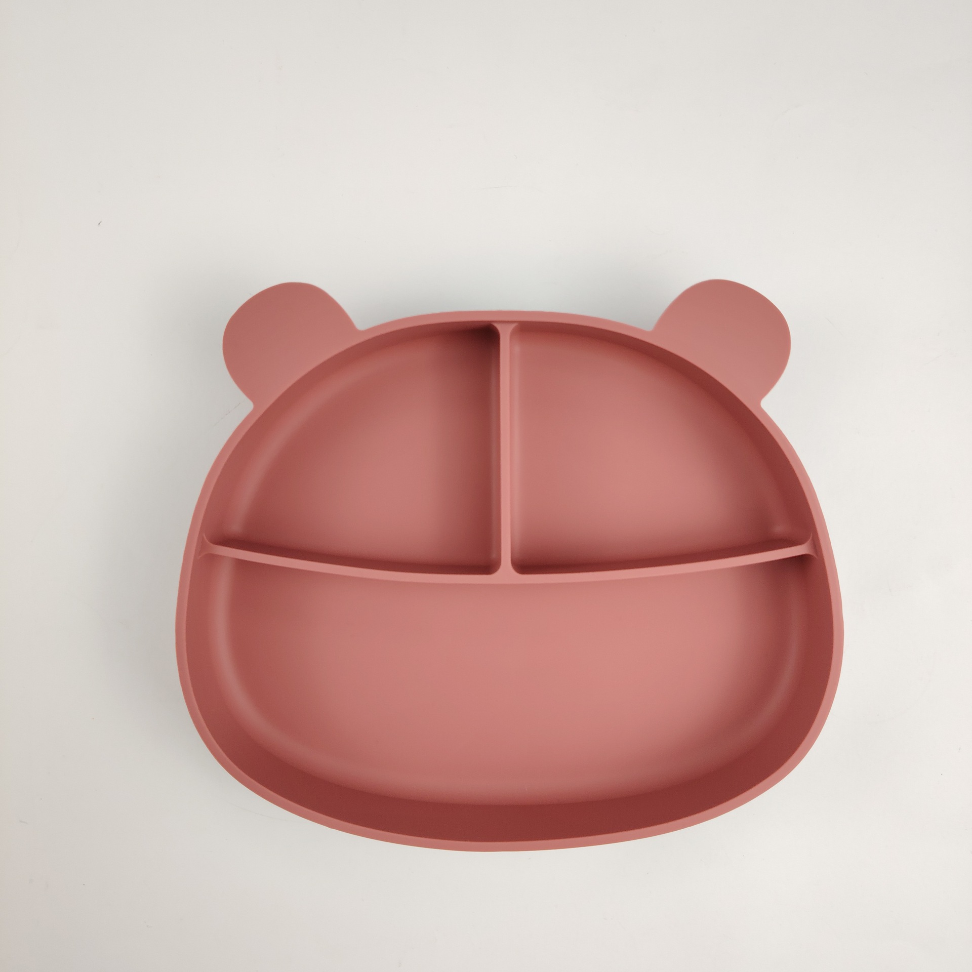 벽돌 레드 [곰 3 칸 디너 플레이트]]