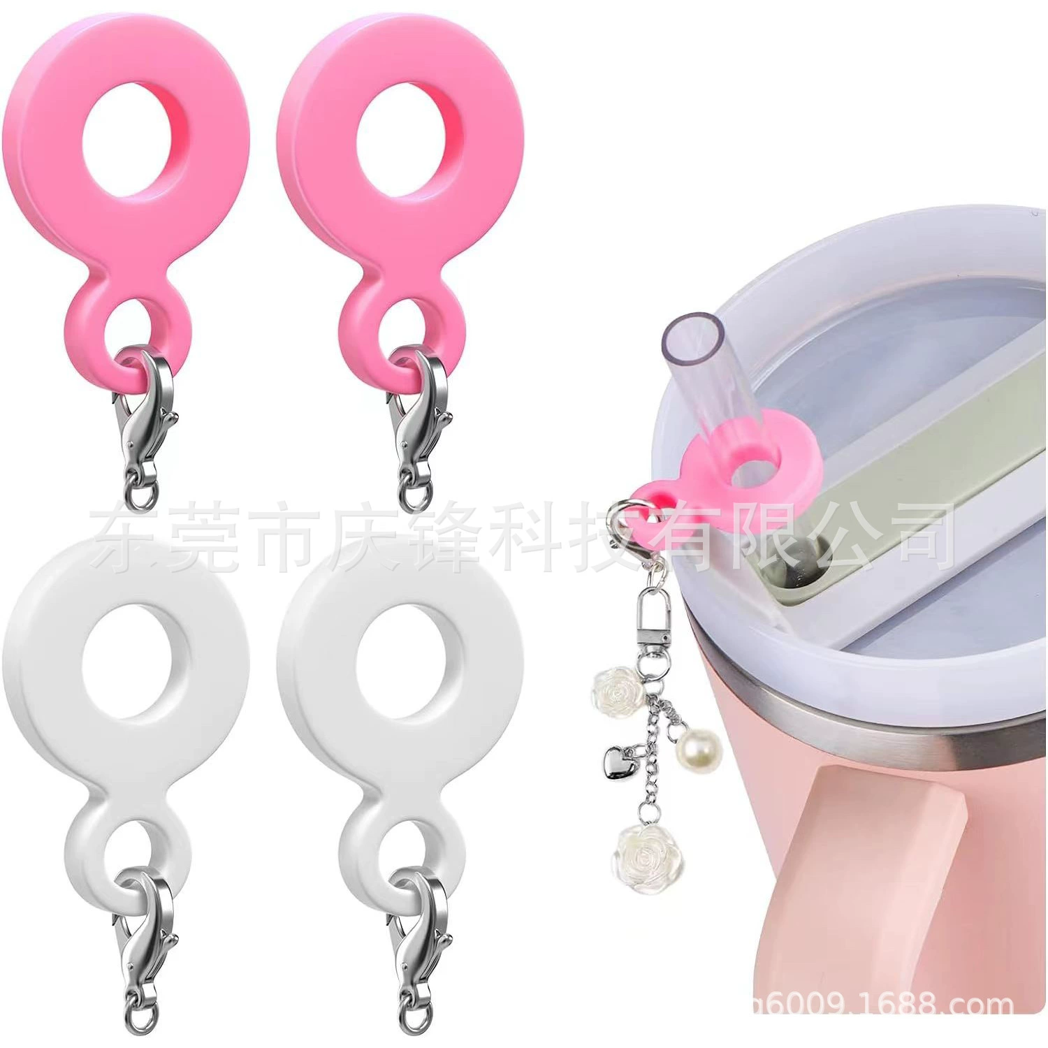 Горячие продажи нового продукта силиконовые висит орнамент для Кубка Стэнли соломы простой силиконовой соломы висит орнамент