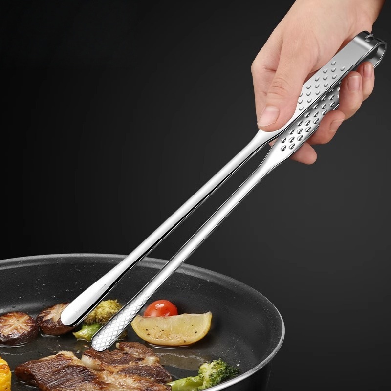 Source Manufacturer Thickeneded Stainless Steel Food Clips 316 Outdoor Barbecue Stainless Steel Barbecue Clips Korean Barbecue Clips