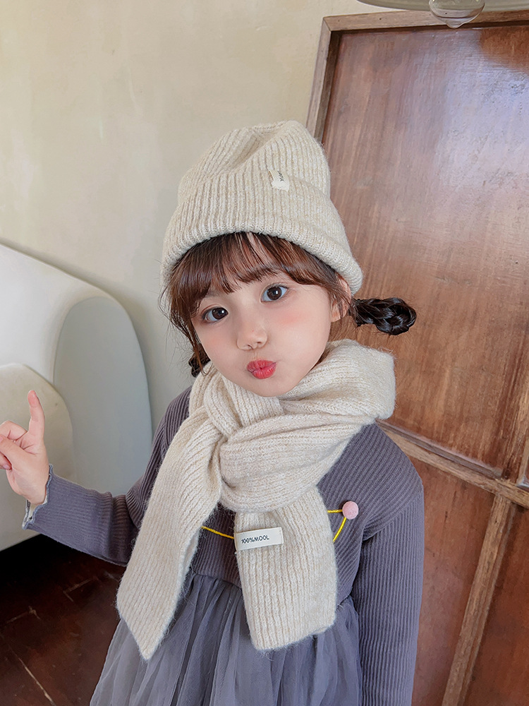 112g Weight Wool Cap Hats Type 1 Piece Quantity Children Unisex Basic Simple Style Solid Color Jacquard Wool Cap