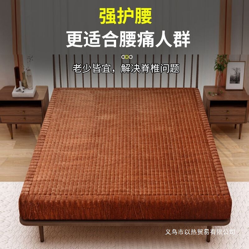 All-Brown Mattress, Handmade Coconut Palm, Pure Natural Glue-Free Palm Hard Mattress, Home Elderly Spine Protection Folding Palm Mattress