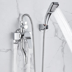 Under-belt outlet brass exposed hot and cold faucet mixing valve switch solar water heater shower head set