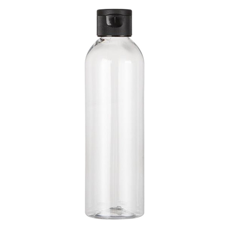 120ml150ml200ml botella redonda de hombro transparente con tapa de mariposa cubierta de embalaje cosmético sub-embalaje botella vacía para mascotas
