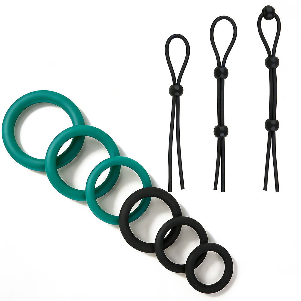 Anillo de bloqueo masculino anillo de prepucio anillo de silicona anillo de pene coqueteo sexual adulto productos sexuales fábrica directa