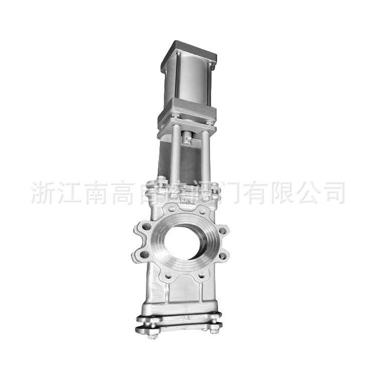 南高阀门销售 SCZ673F气动穿透式插板阀 无滞留关闭闸板时无泄漏