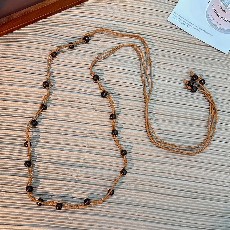 Cuerda de la cintura popular Bohemia tejida cuerda de cáñamo cadena de la cintura cinturón delgado vestido del todo-fósforo de las mujeres joyería transfronteriza al por mayor