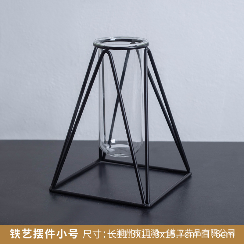 Botón creativo hidropónico tubo de ensayo flor floral estante decoración de mesa sala de estar mesa de té flores flores secas decoración de plantas verdes