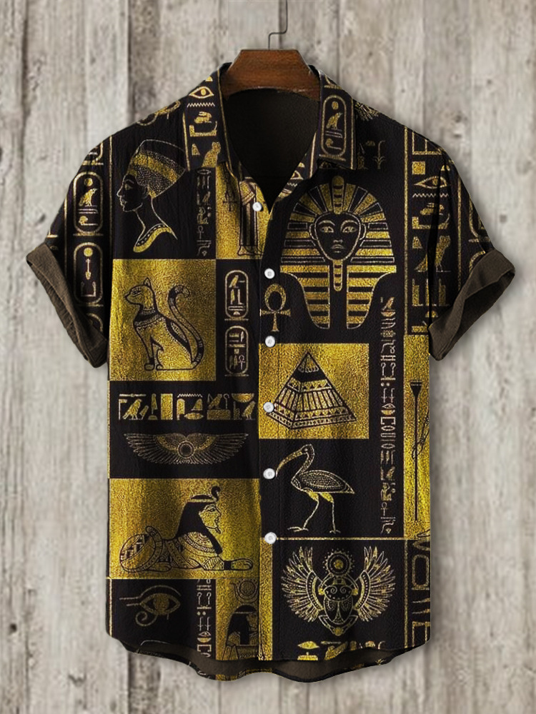 Trend de moda para hombres transfronterizos Camisa de manga corta hawaiana Camisa estampada digital 3D Transfronteriza Amazon