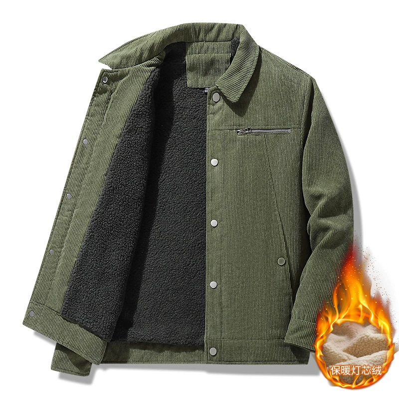 Осенняя вельветовая куртка сCorduroy мужская зимняя для отдыха