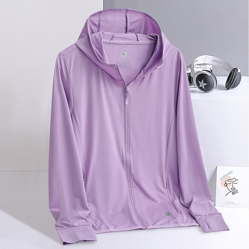 Ropa de protección solar de seda helada MINGZUO para hombre, ropa de protección solar transpirable para pesca al aire libre en verano, chaqueta para mujer, protección solar y protección UV