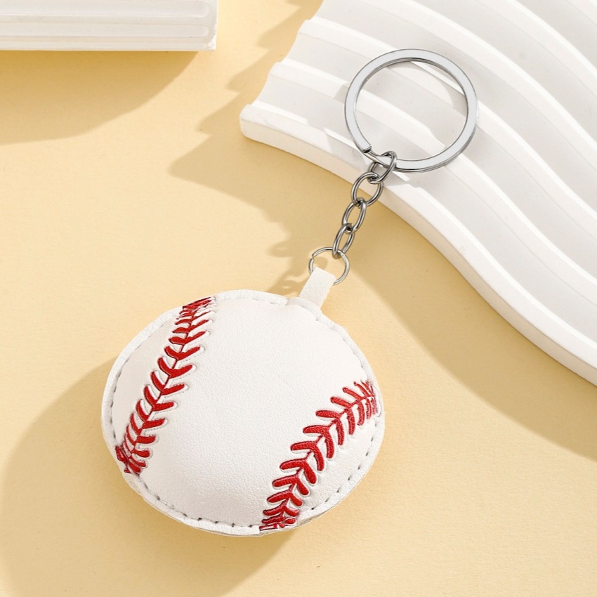Nuevos productos deportivos viento PU relleno de algodón tipo llavero colgante deportivo béisbol voleibol baloncesto fútbol rugby colgante image 7