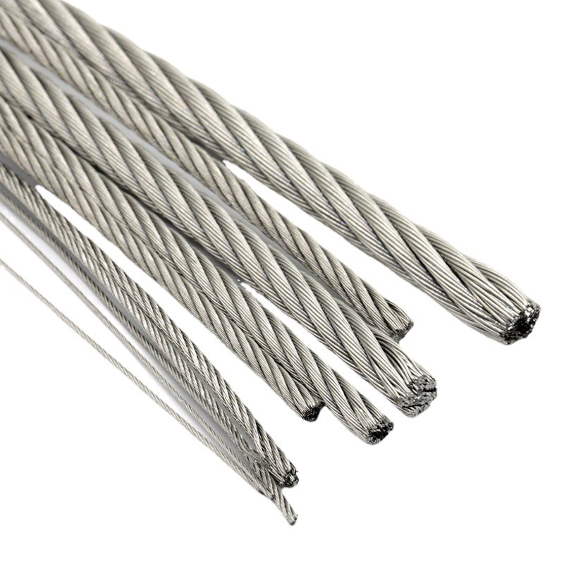 304 трос из нержавеющей стали 7*7 7*19 Большой в наличии животноводства, рыболовство, Лесной трос 2-30 мм