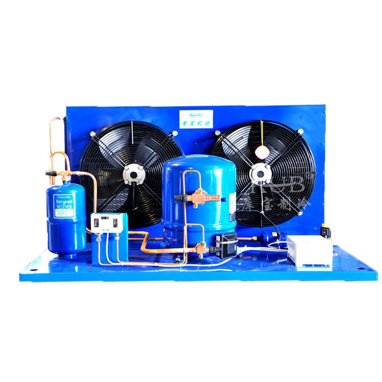 供应敞开式侧出风冷机组采用全新丹佛斯压缩机 冷库制冷机组